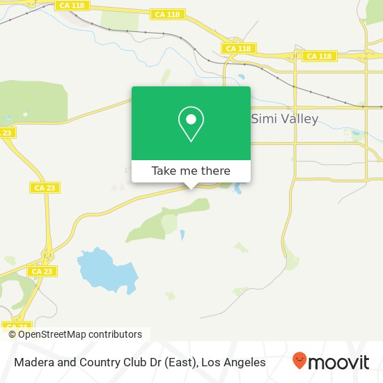 Madera and Country Club Dr (East) map