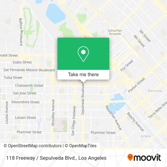 Mapa de 118 Freeway / Sepulveda Blvd.