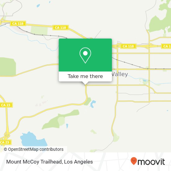 Mount McCoy Trailhead map