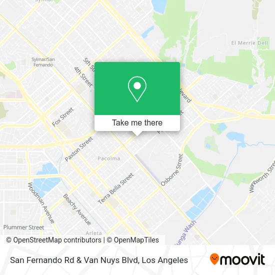 Mapa de San Fernando Rd & Van Nuys Blvd
