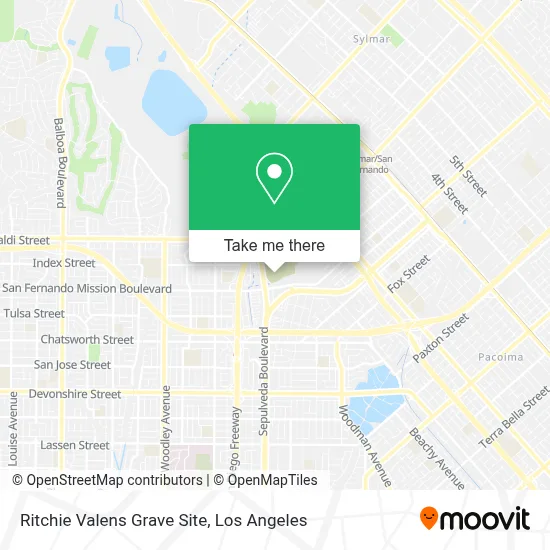 Ritchie Valens Grave Site map