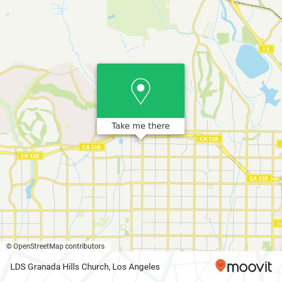 LDS Granada Hills Church map
