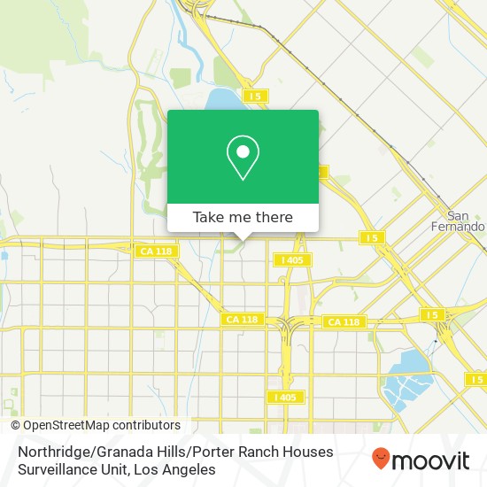 Northridge / Granada Hills / Porter Ranch Houses Surveillance Unit map