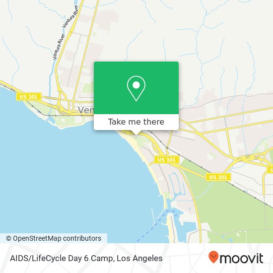 Mapa de AIDS/LifeCycle Day 6 Camp