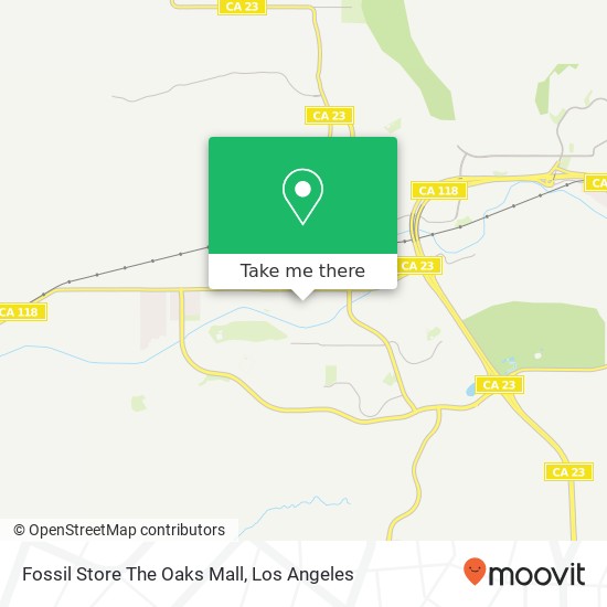 Mapa de Fossil Store The Oaks Mall