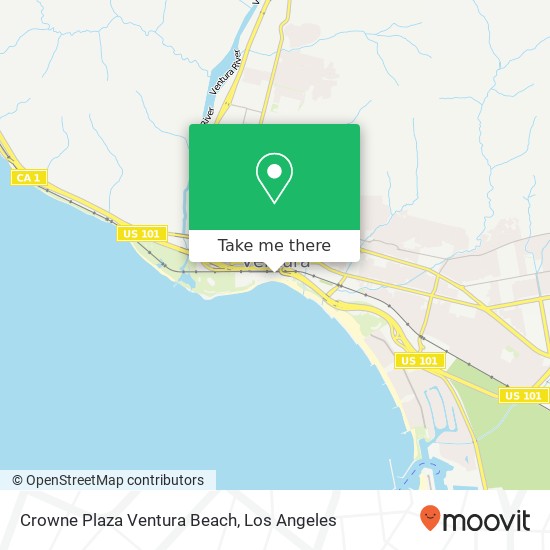 Mapa de Crowne Plaza Ventura Beach