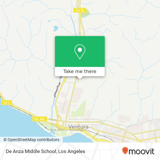 Mapa de De Anza Middle School