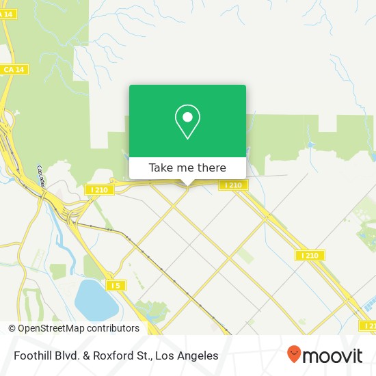 Foothill Blvd.  & Roxford St. map