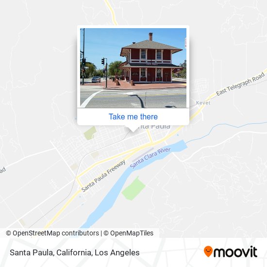 Santa Paula, California map