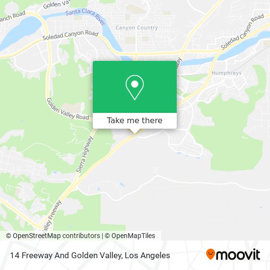 14 Freeway And Golden Valley map