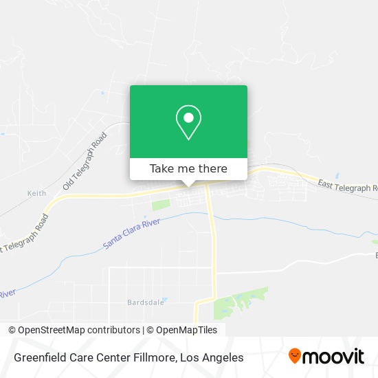 Greenfield Care Center Fillmore map