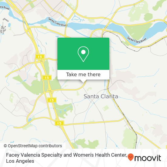 Mapa de Facey Valencia Specialty and Women's Health Center