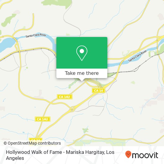 Hollywood Walk of Fame - Mariska Hargitay map