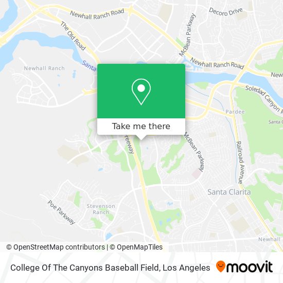 College Of The Canyons Baseball Field map
