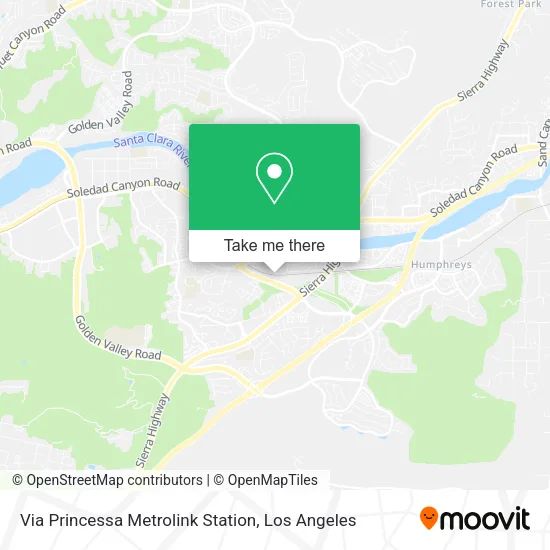 Mapa de Via Princessa Metrolink Station