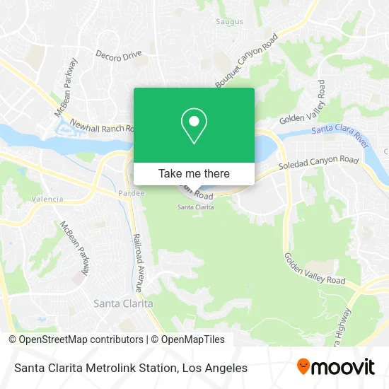 Santa Clarita Metrolink Station map