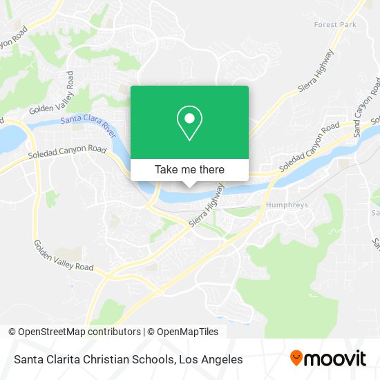 Mapa de Santa Clarita Christian Schools