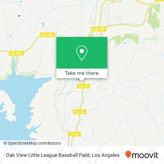 Mapa de Oak View Little League Baseball Field