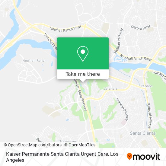 Kaiser Permanente Santa Clarita Urgent Care map