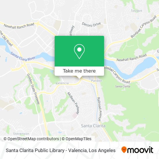 Mapa de Santa Clarita Public Library - Valencia