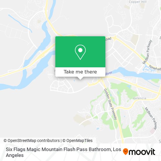 Mapa de Six Flags Magic Mountain Flash Pass Bathroom