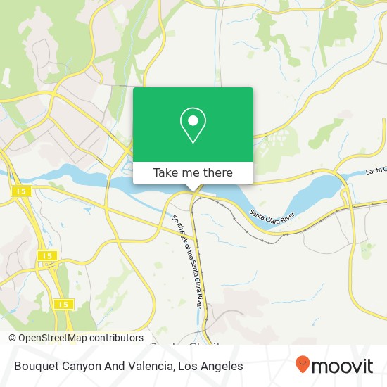Bouquet Canyon And Valencia map