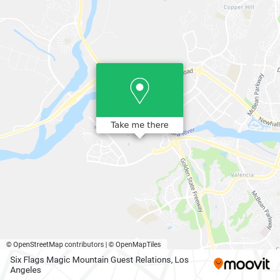 Six Flags Magic Mountain Guest Relations map