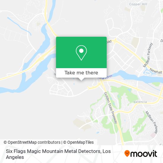 Mapa de Six Flags Magic Mountain Metal Detectors