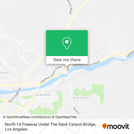 Mapa de North 14 Freeway Under The Sand Canyon Bridge