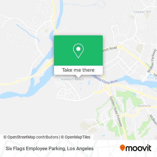 Six Flags Employee Parking map