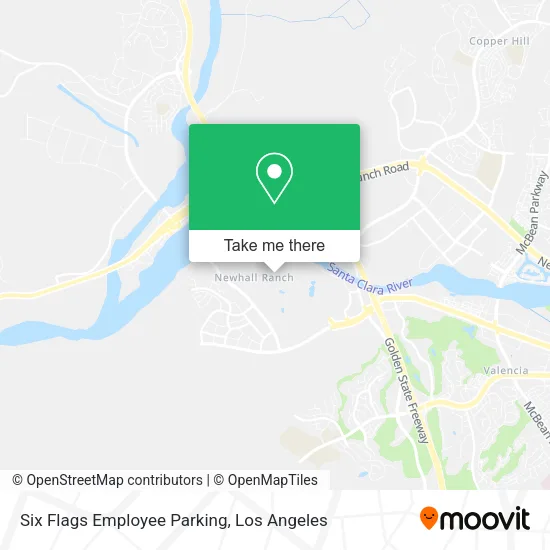 Mapa de Six Flags Employee Parking
