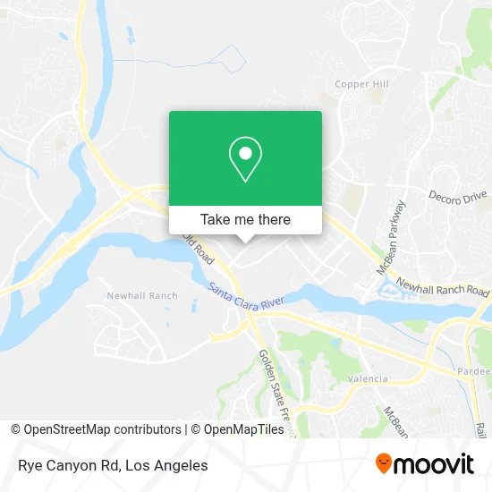 Rye Canyon Rd map