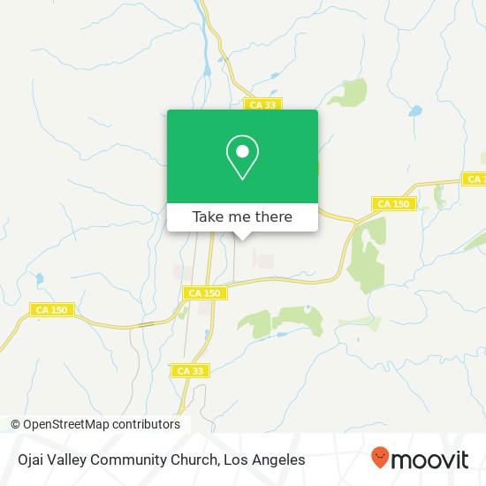 Ojai Valley Community Church map