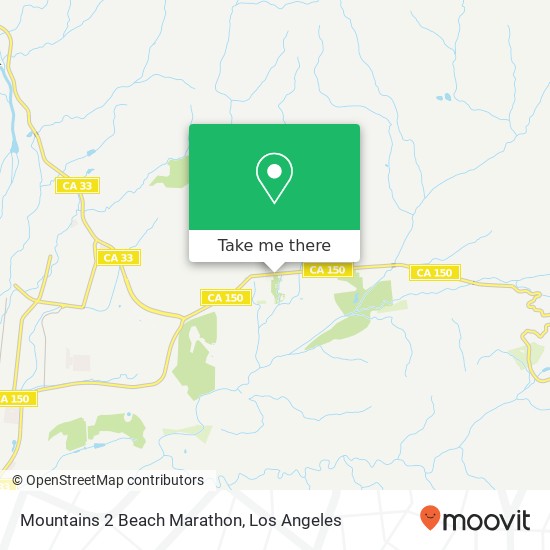 Mountains 2 Beach Marathon map