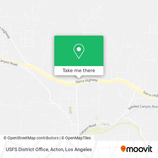 USFS District Office, Acton map