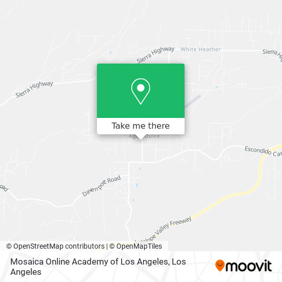Mapa de Mosaica Online Academy of Los Angeles