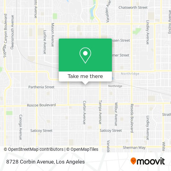 Mapa de 8728 Corbin Avenue