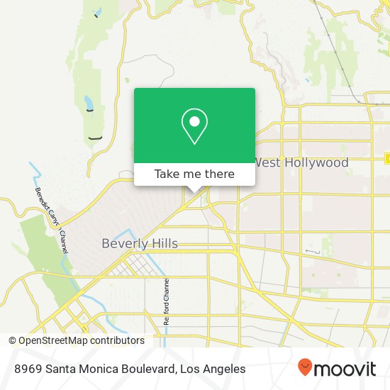 Mapa de 8969 Santa Monica Boulevard