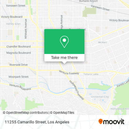 11255 Camarillo Street map