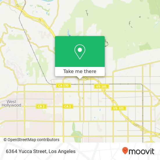 6364 Yucca Street map