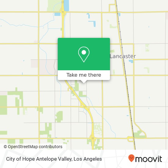 City of Hope Antelope Valley map