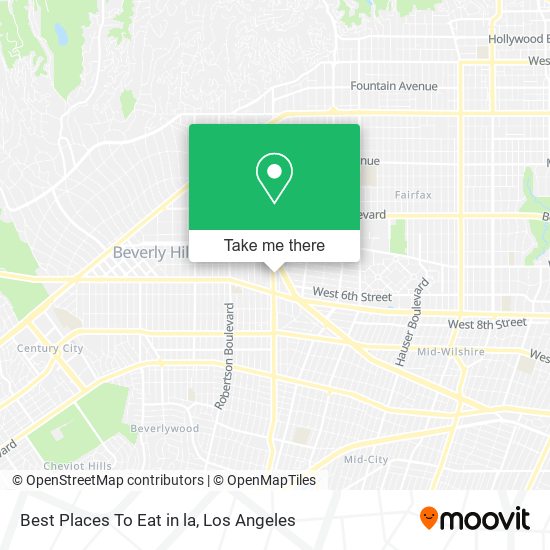 Best Places To Eat in la map