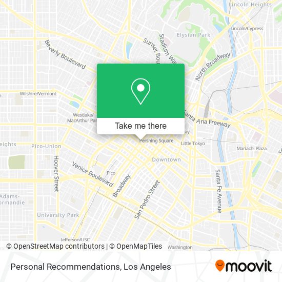 Personal Recommendations map