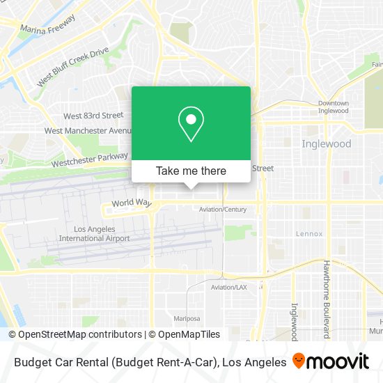 Mapa de Budget Car Rental (Budget Rent-A-Car)