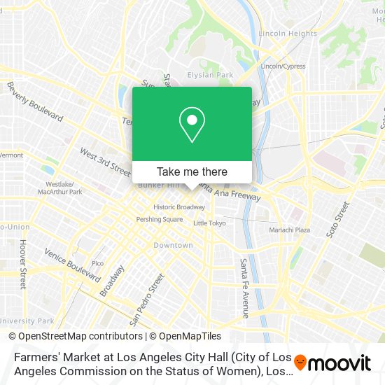 Mapa de Farmers' Market at Los Angeles City Hall (City of Los Angeles Commission on the Status of Women)