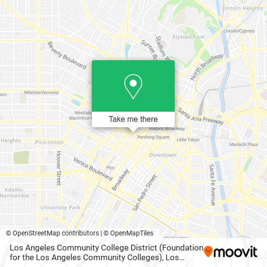 Mapa de Los Angeles Community College District (Foundation for the Los Angeles Community Colleges)