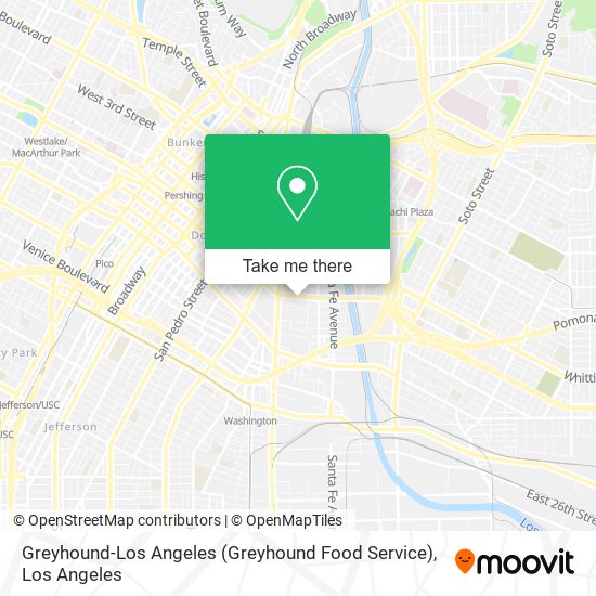 Greyhound-Los Angeles (Greyhound Food Service) map