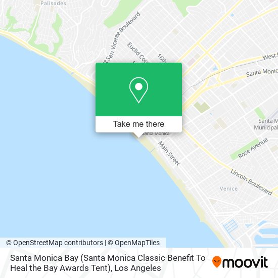 Santa Monica Bay (Santa Monica Classic Benefit To Heal the Bay Awards Tent) map