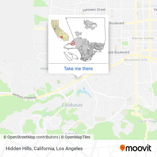 Hidden Hills, California map