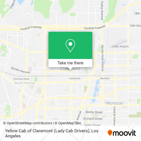 Yellow Cab of Claremont (Lady Cab Drivers) map